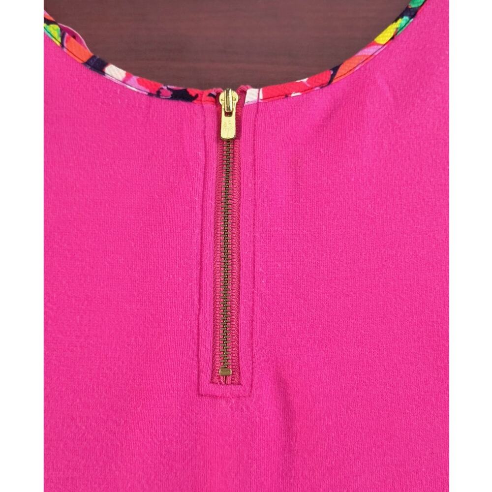 Lilly Pulitzer Mini Wrap Dress Small Pink Multicolor Floral Sleeveless Stretch - Picture 15 of 16